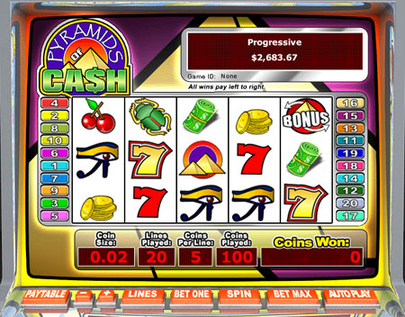 bingo liner pyramids of cash 5 reel online slots game