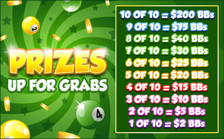 bingo liner promo pot of gold prizes